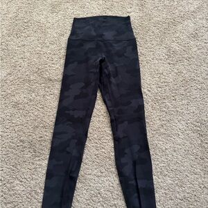 Lululemon Black Camouflage High-Waisted Leggings
